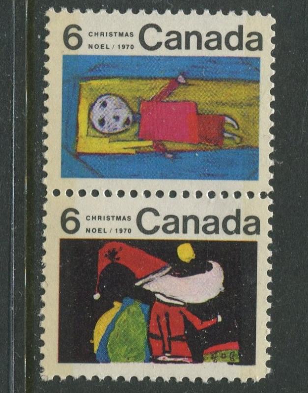 STAMP STATION PERTH Canada #524-528 Christmas 1970 MNH Pair CV$0.75