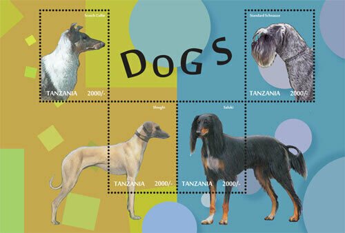 Tanzania 2014 - Dogs Sheet of 4 Stamps (#2) MNH