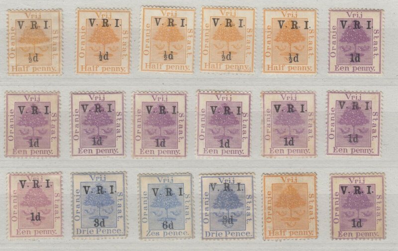 Orange Free State 1900 Mint Collection Of 18 MH  JK476