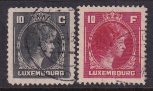 Luxembourg (1944) Sc 219, 233 used