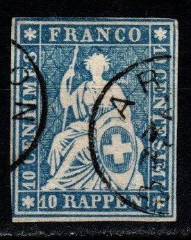 Switzerland #27 F-VF Used CV $47.50 (X2994)