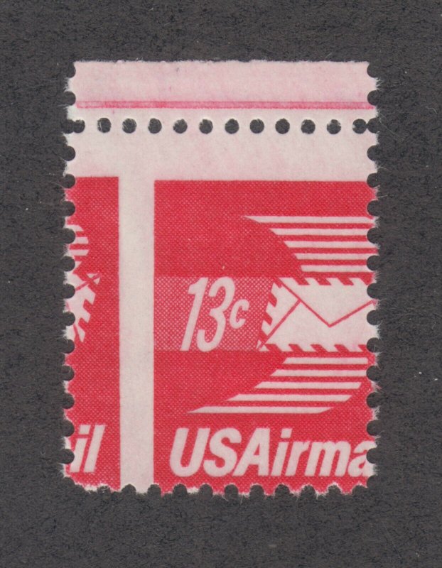 US Sc C79 MNH. 1973 13c Winged Airmail, 2-way MISPERF