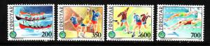 Faroe Is.-Sc#193-6-unused NH set-Sports-Island Games-1989-