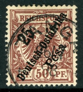 East Africa 1896 Germany 25 Pesa/50 pfg Red Brown Sc #10 VFU R153