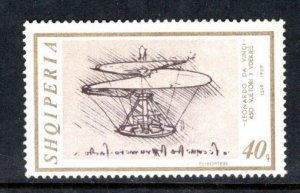 ALBANIA 1220  MNH VF Design for a flying machine by Leonardo da Vinci