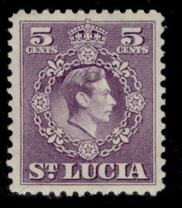 ST. LUCIA GVI SG150, 5c violet, M MINT.