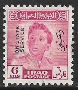 Iraq O128: 6f King Faisal II overprint, used, F-VF