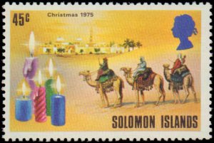 Solomon Islands #293-295, Complete Set(3), 1975, Christmas, Never Hinged