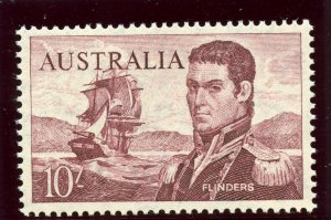 Australia 1964 QEII Navigators 10s brown-purple superb MNH. SG 358. Sc 377.