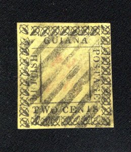 British Guiana, Scott #38, VF, Used, 2c black on yellow, CV $450.00 .... 0850007