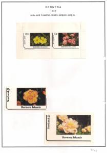 SCOTLAND - BERNERA - 1983 - Flowers, Roses  - 2v Perf, Min, D/L Sheets - MLH