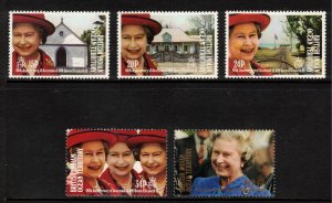 BIOT 1992 Elizabeth II 40th Anniversary; Scott 119-23, SG 119-23; MNH