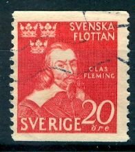 Sweden; 1944: Sc. # 352: Used Single Stamp