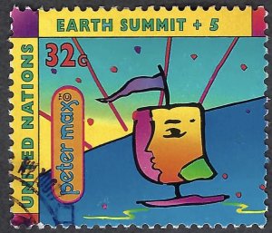 United Nations #704 32¢ Earth Summit (1997) Used.