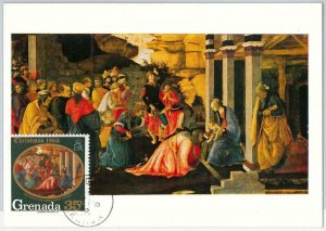 48351 - GRENADA  - MAXIMUM CARD  - ART / CHRISTMAS : Botticelli1968