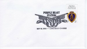 PURPLE HEART, FDC, LONG BEACH, CA  2003  FDC11142