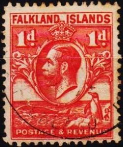 Falkland Islands.1929 1d  S.G.117 Fine Used