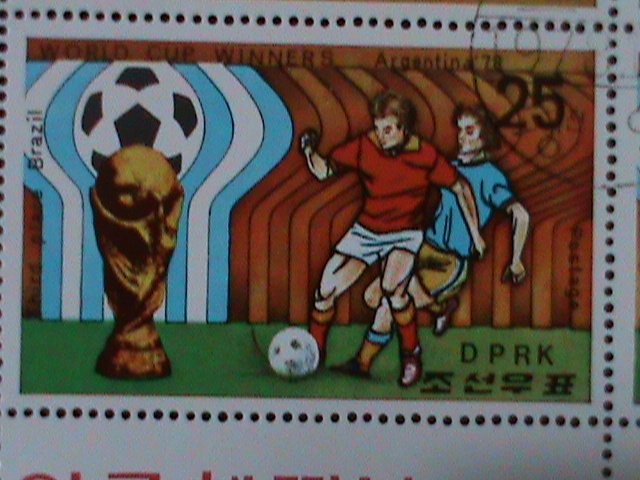 ​KOREA- SC#1967a  WORLD CUP SOCCER WINNER-ARGENTINA'78 CTO-VF FANCY CANCEL