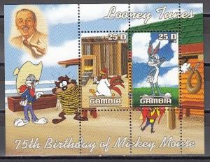 Gambia, 2003 Cinderella issue. Disney Cartoons sheet of 2. ^