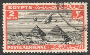Egypt Scott C7 - SG195, 1933 Airmail 2m Orange used