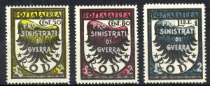 Italy Rhodes Sc# CB1-CB3 MH 1944 Air Post Semi-Postals