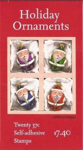 US Stamp - 2004 Santa Claus Ornaments - Booklet of 20 Stamps #BK298