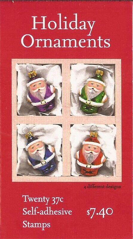 US Stamp - 2004 Santa Claus Ornaments - Booklet of 20 Stamps #BK298