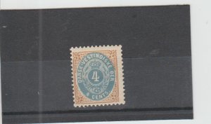 Danish West Indies  Scott#  18  MH  (1901 Surcharged)