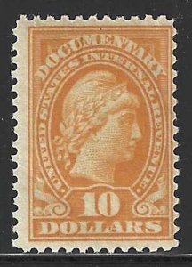 U.S., 1917, Scott #R245, $10.00 Documentary, Mint, Never Hinged