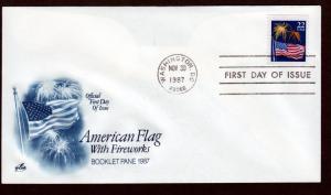 U.S. 1987 FDC Flag & Fireworks!