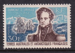 French Southern and Antarctic Territories 30 Sailing Ship MNH VF