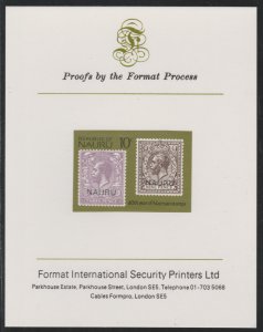 NAURU 1976 STAMP ANNIVERSARIES   imperf on FORMAT INT PROOF CARD