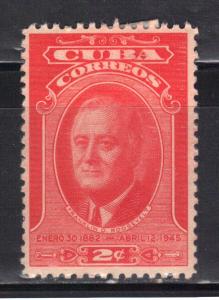 Cuba Stamp - Franklin Roosevelt - Mint w/ Hinge