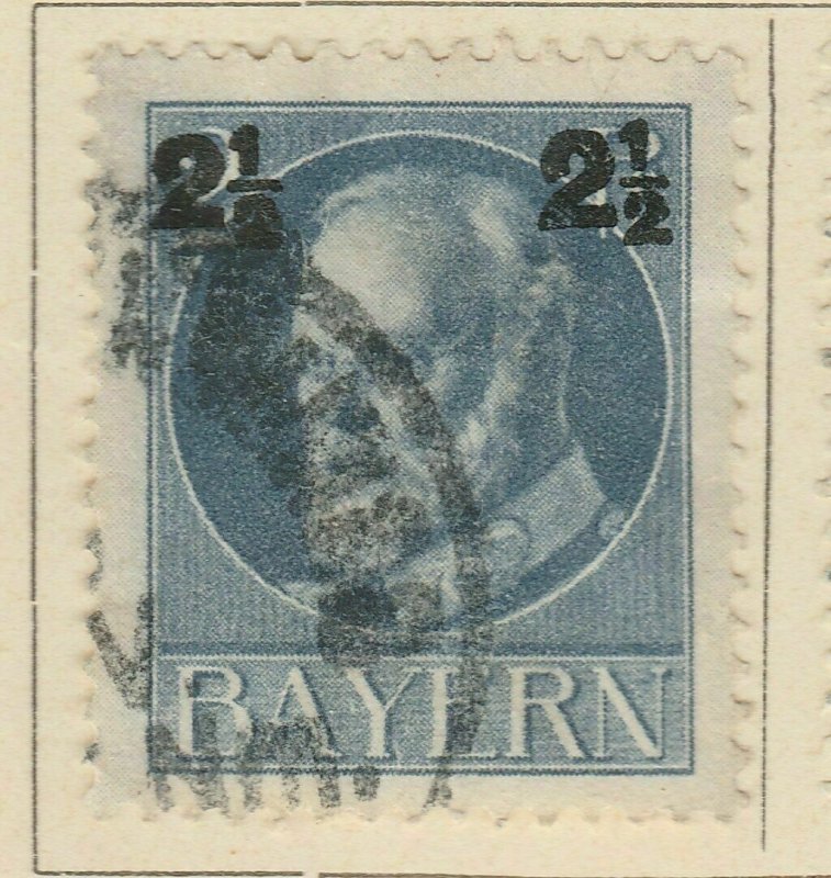 A6P11#49 German States Bavaria 1916 surch 2 1/2pf on 2pf used-