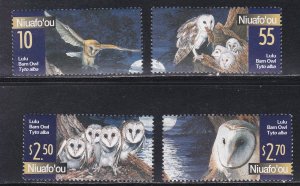 Tonga - Niuafo'ou # 234-237 & 238, Barn Owls, Mint NH, 1/2 Cat