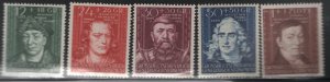 POLAND NB36-NB40, MNH, 1944Conrad Celtis, Andres Schluter, Hans Boner, Augustus