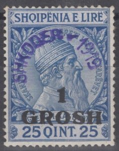 ZAYIX - Albania 105 MH 1gr on 25q blue Prince Wilhelm Royalty  081622S106