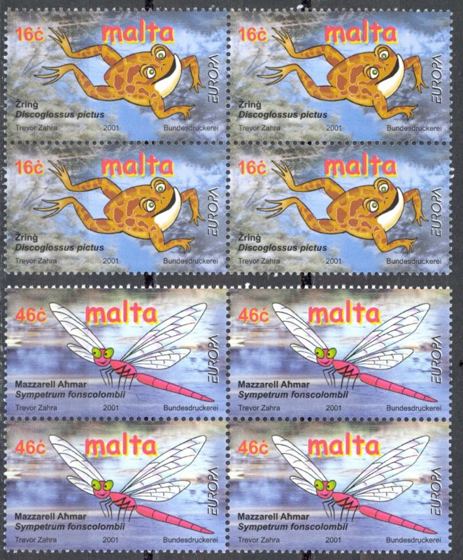 Malta Sc# 1053-1054 MNH Block/4 2001 Europa