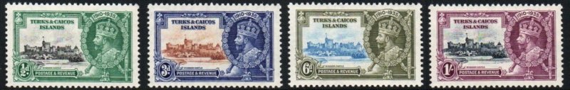 Turks & Caicos Stamp 71-74  - King George V Silver Jubilee