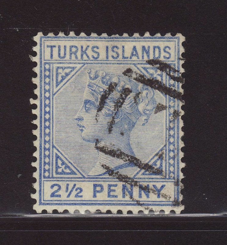 1893 Turks Is 2½d Wmk Crown CA Fine Used SG65