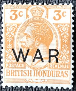 British Honduras #MR5 *MH* Single War Tax George V L3