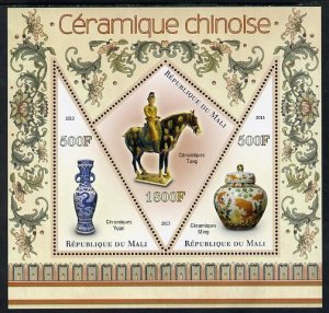 MALI - 2013 - Chinese Ceramics - Perf 3v Sheet - MNH - Private Issue