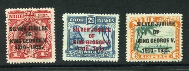 Niue SG69/71 1935 Silver Jubilee Set M/M