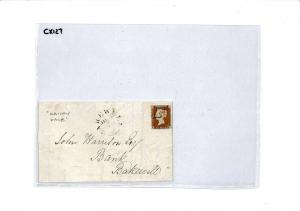 GB Cover MALTESE CROSS *Bakewell* 1842 Derbys Darley Dale Letter {samwells}CX127