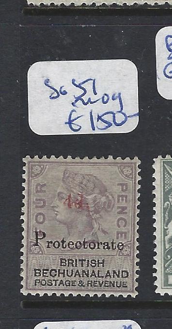 BECHUANALAND PROTECTORATE (PP1111B) QV 4D/4D RED OVPT PROTECTORATE  SG 51   MOG