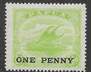 Papua New Guinea  74    1917  ONE PENNY Overprint Unused