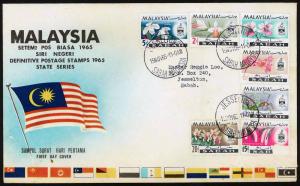 Malaysia - Sabah 1965 Flowers in Natural Colours FDC