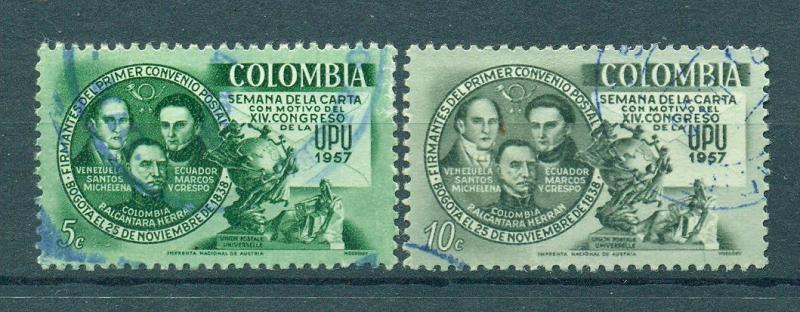 Colombia sc# 676-677 used cat value $.50