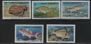 TURKEY,  2017-2021   MNH FISH SET