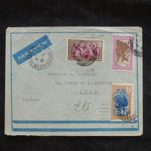ZS-X740 MADAGASCAR IND - Cover, 1958, Airmail To France
